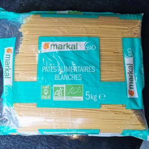 spaghettis blanches BIO format familial chez Debbye Vadrouille